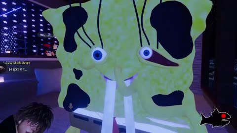 Black Spongebob during slack_au's VR adventures