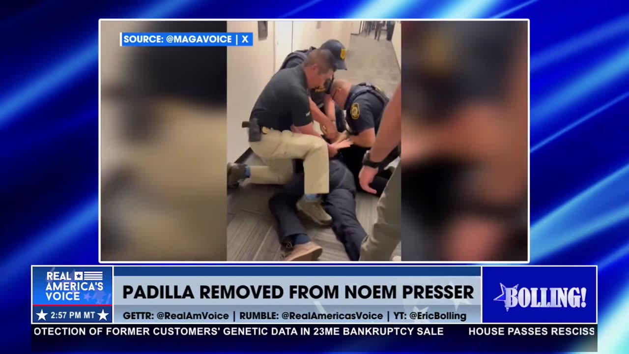 MUST SEE: CALIFORNIA SENATOR ALEX PADILLA REMOVED FROM NOEM PRESSER