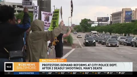 Protestors demand reforms at Baltimore City Police Dept. after two deadly shootings, man's death