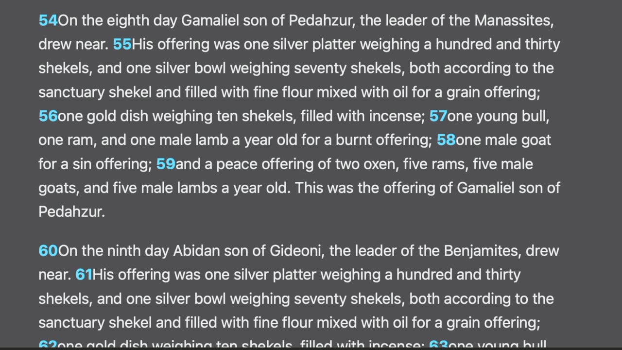 Numbers 7