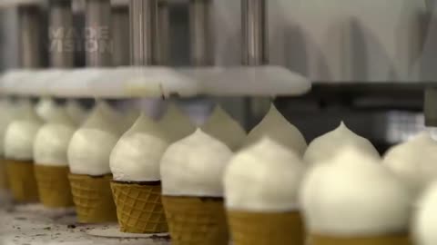 How Drumstick Ice Cream Cones Are Made In Factory
