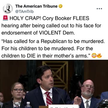 Cory Booker Melts Down and Storms Out of Hearing after Getting Totally Embarrassed by Knowles