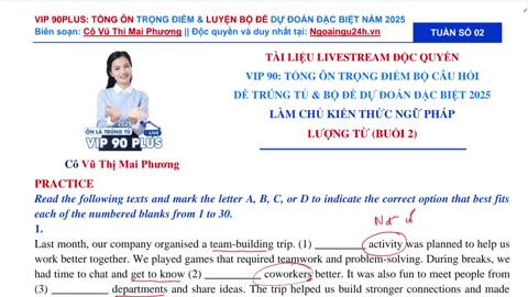 Làm chủ kiến thức Ngữ pháp Lượng từ Buổi 2