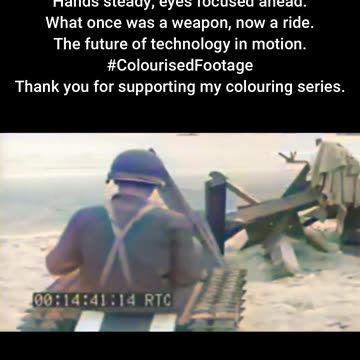 US Soldier Rides German RC Mine Test #ColourisedHistory