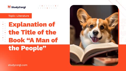 Explanation of the Title of the Book "A Man of the People" - Essay Example