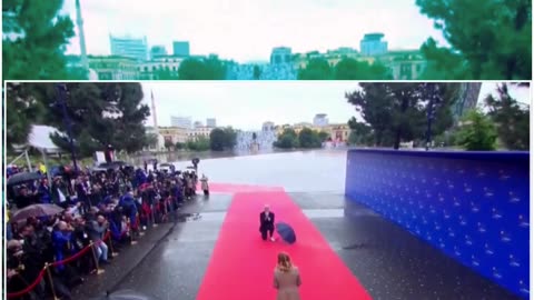Unusual Diplomatic Gesture: Albanian PM Kneels to Welcome Italian PM Giorgia Meloni in Tirana