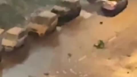 According to preliminary data, this car exploded on the same street where Lieutenant General