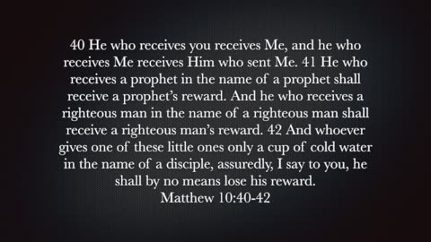 Matthew 10:40-42 PODCAST