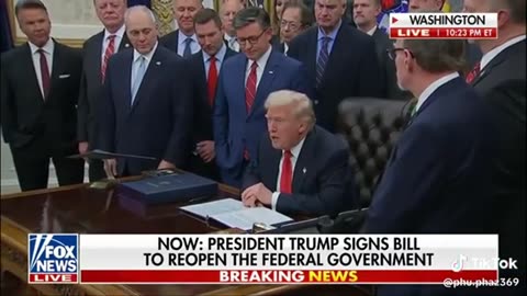 Trump on government reopen ..