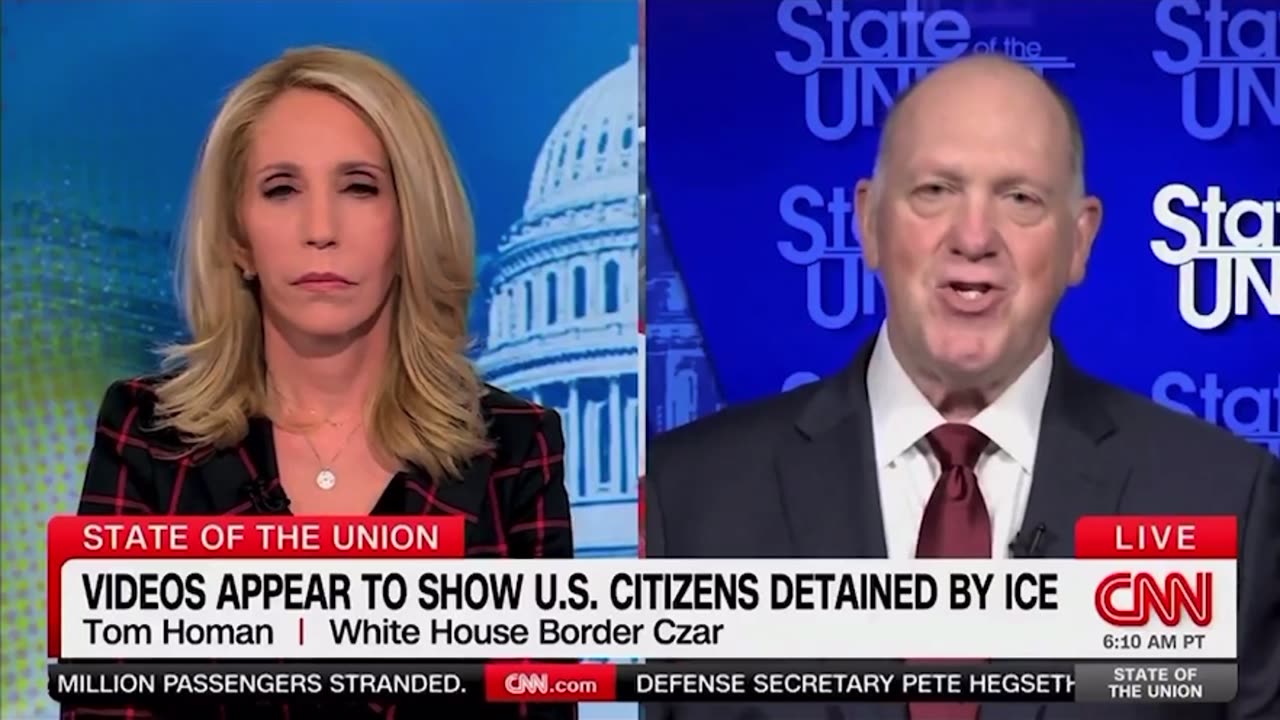 Tom Homan shuts down Dana Bash after she runs cover for illegal aliens