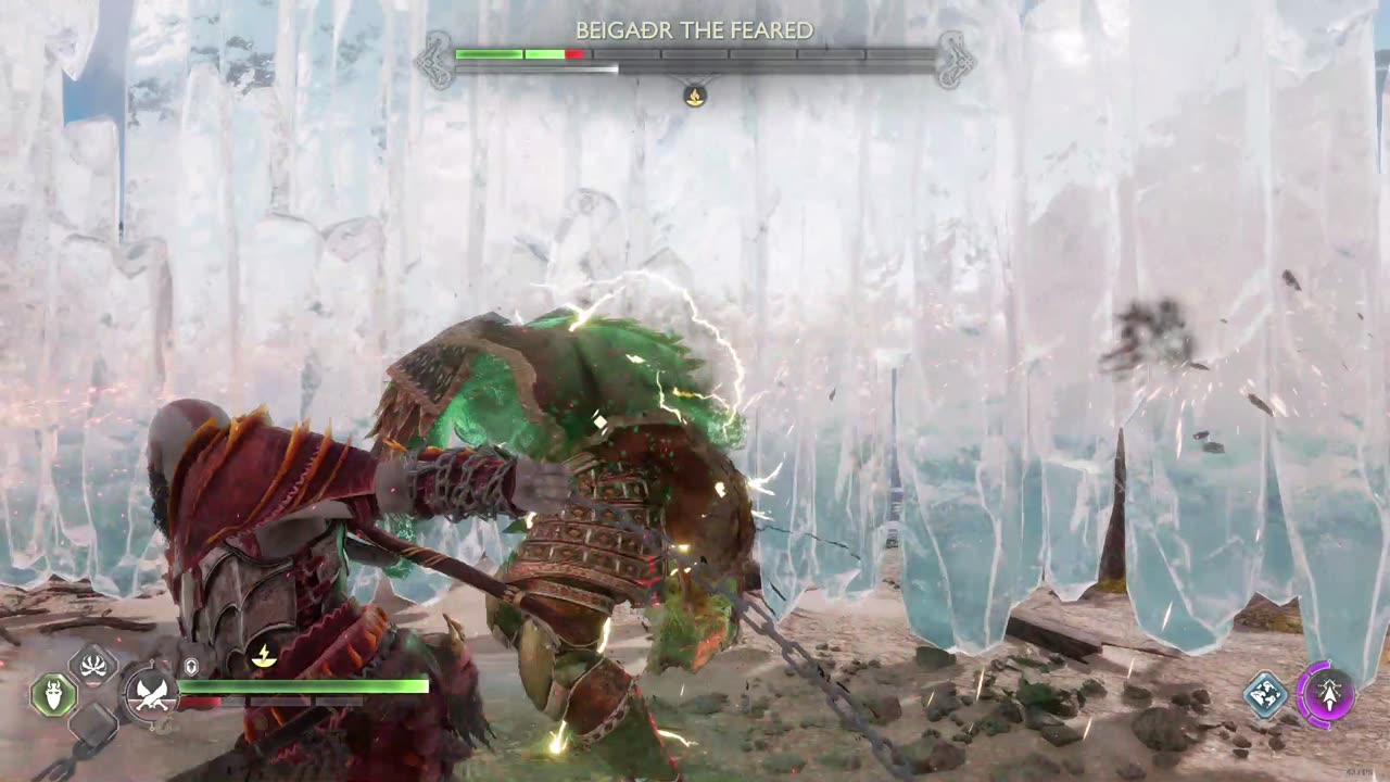 Battle36 Kratos & Freya vs Beigadr The Feared God of War Ragnarok