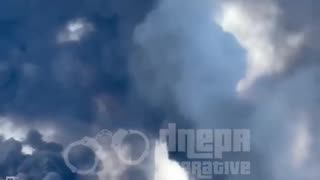 ⚠️ A column of black smoke enveloped the Dnipro — after the explosion,
