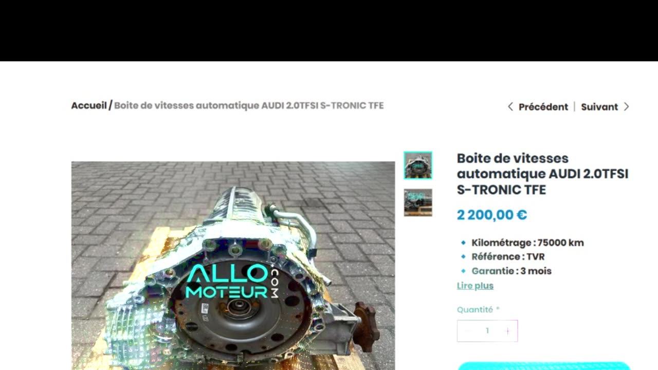 ALLOMOTEUR.COM - Boite de vitesses automatique AUDI 2.0TFSI S-TRONIC TFE