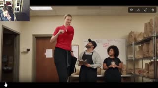 Woman With Blond Hair And Tall Height Quits Her Job At DoorDash With Comedic Style Fake Funny Parody