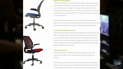 Humanscale Diffrient World Task Chair | Black Pinstrip Mesh Seat and Back | Blac