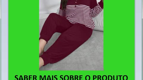 Lazeform Conjunto de Roupa Casual de Estar em Casa com Decoro em