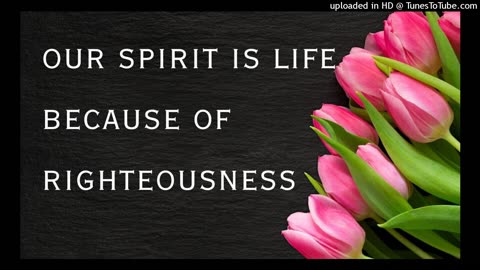 our spirit is life because of righteousness
