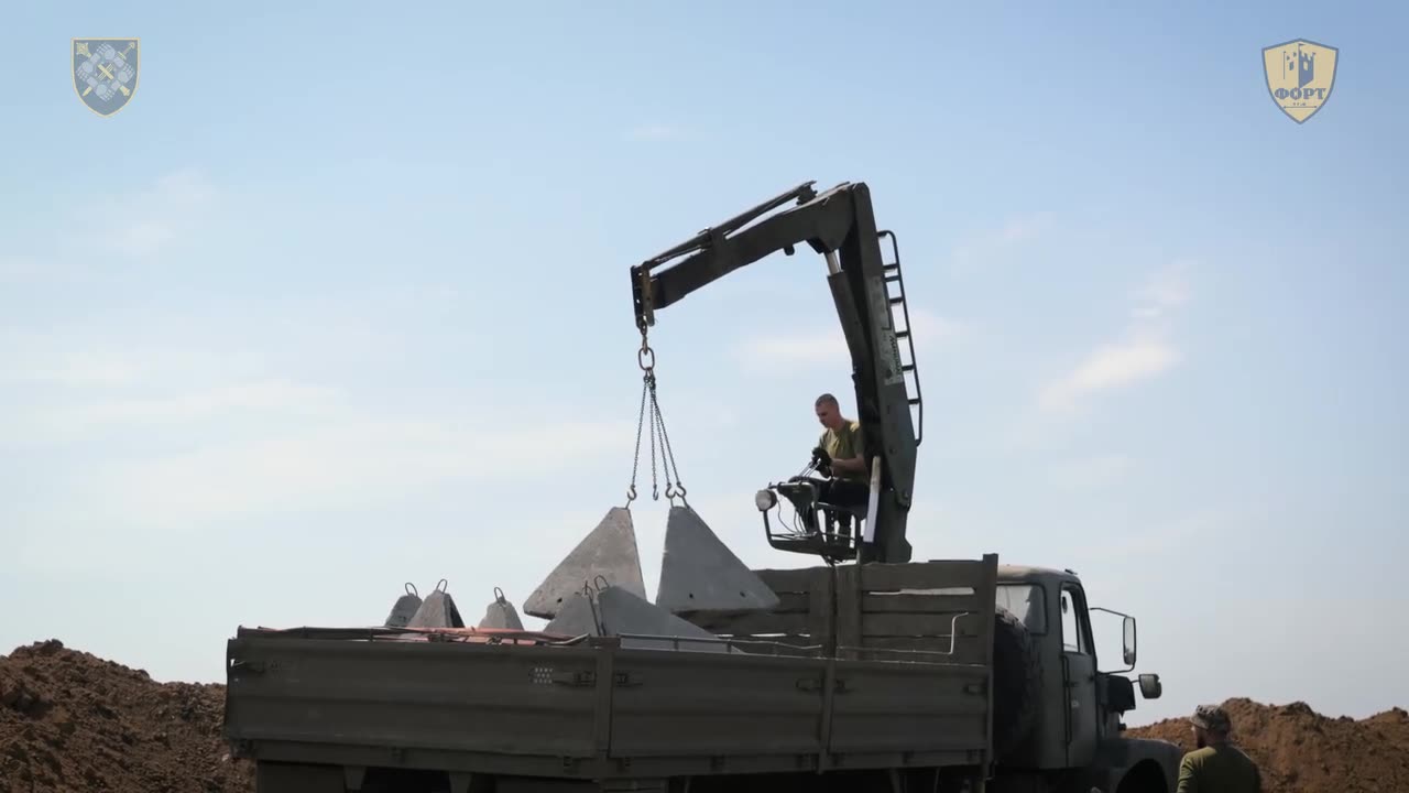 Ukrainian Engineering Unit Building Fortifications