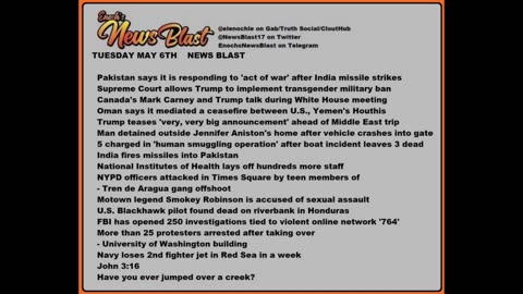 Tuesday, May 6, 2025 News Blast