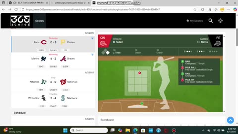 AUGUST 7 2025 MLB BASEBALL: CINCINNATI REDS VS PITTSBURGH PIRATES PART 11