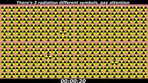 Radiation puzzle: There's 3 radiation different symbols, pay attention
