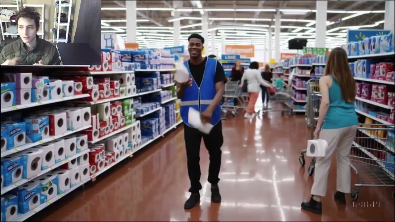 Fake Employee Juggling Paper Towel Rolls At A Walmart Supercenter Fake Funny Parody Video