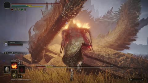 Elden Ring NG+1 | Glintstone Dragon Smarag boss fight w/summoned Mimic Tear #eldenring #shorts