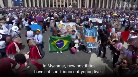 Pope Leo XIV calls for peace in Ukraine, Gaza and Myanmar at inaugural mass