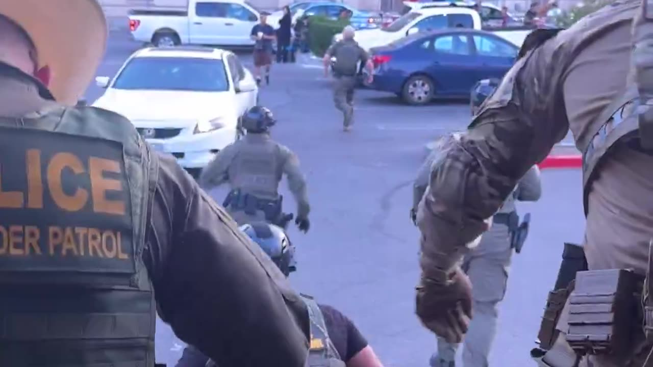 Watch as Border Patrol agents leap from a truck to perform a raid at a Home Depot in LA.