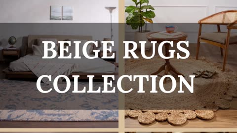 Stylish and Practical Living Room Beige Rug for Families