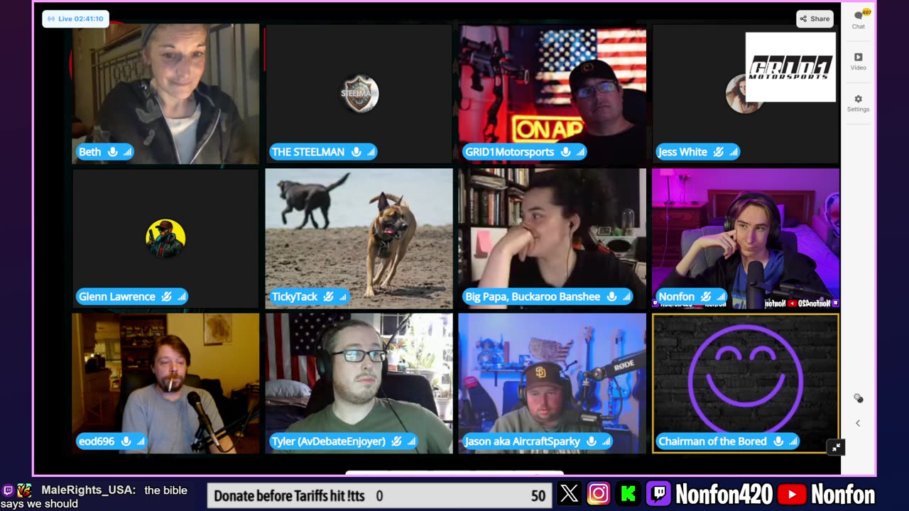 Tariff Debate | Open Panel After | Gooning | !tts !discord