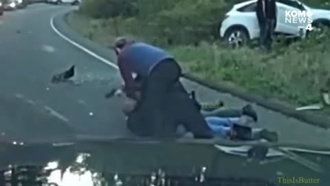 Thurston County deputy fights with DUI suspect who grabbed her gun at crash scene