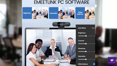 EMEET 1080P Webcam with Microphone, C960 Web Cam, 2 Mics, 90° FOV, USB Type-A &