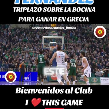 RUDY FERNÁNDEZ! TRIPLAZO SOBRE LA BOCINA PARA GANAR EN GRECIA!