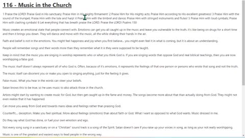 116 Music in the Church