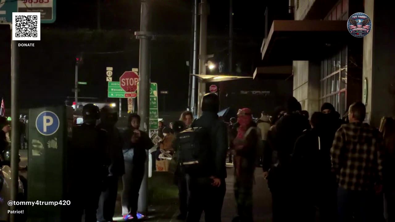 Anti American anti ice protest city hall Portland Oregon