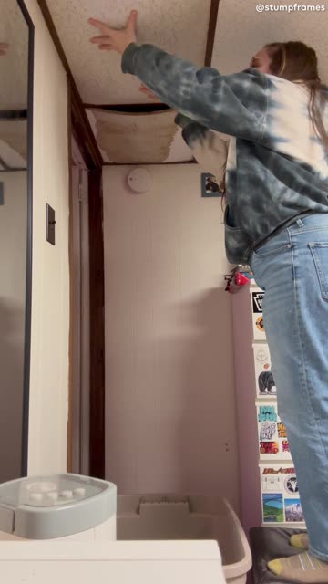 Melted Snow Ceiling Water Goes in Mouth