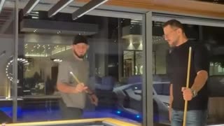 Islam Makhachev Nails a Crazy Bank Shot on His First Try