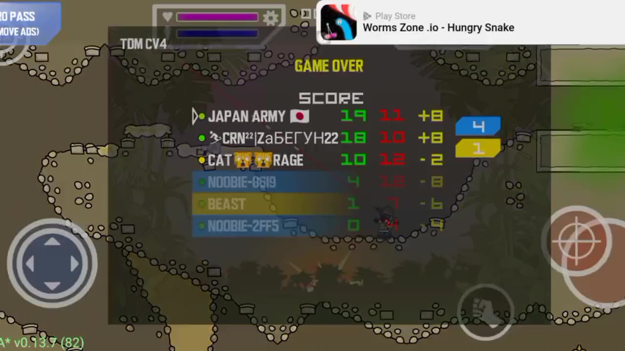 Mini militia Japan player 🇯🇵Vs Russia pro player 🇷🇺 challenge match