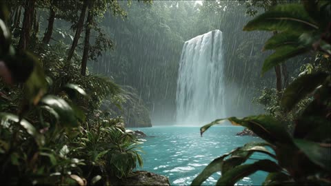 Hidden Jungle Waterfall 🌿 A Secret Oasis of Peace & Relaxation