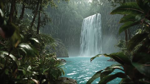 Hidden Jungle Waterfall 🌿 A Secret Oasis of Peace & Relaxation