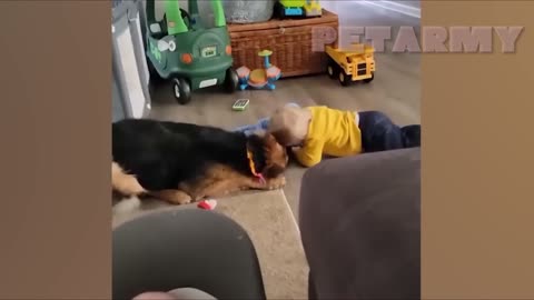 Puppy love ❤️❤️ children with their pet puppy dogs ✨️