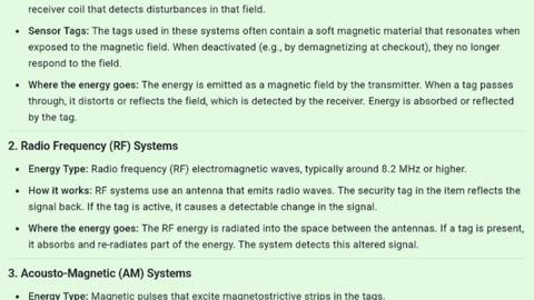 There are several common types of anti-theft systems, each using different forms of energy: