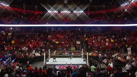 John Cena & Sting vs. Seth Rollins & Big Show_ Raw, Sept. 14, 2015 HD