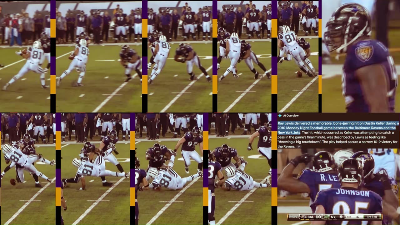 Prototype 129: Ray Lewis hit on Dustin Keller sped up