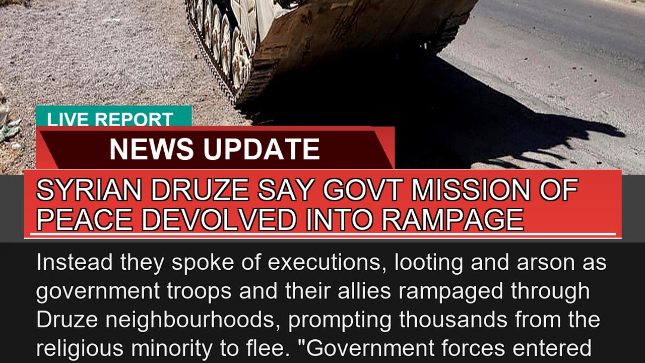 Syrian Druze Say Govt Mission of Peace Devolved in