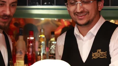 ✨ Bubble Gun Magic Trick on Cocktail | Two Become One! 🍸🫧