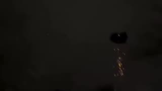 Ukrainian Helicopter Shooting Down Russian Attack Drone