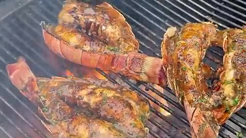 Cajun honey lobster tails