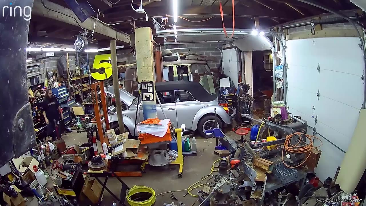 Toolbox Falls and Damages Classic Car